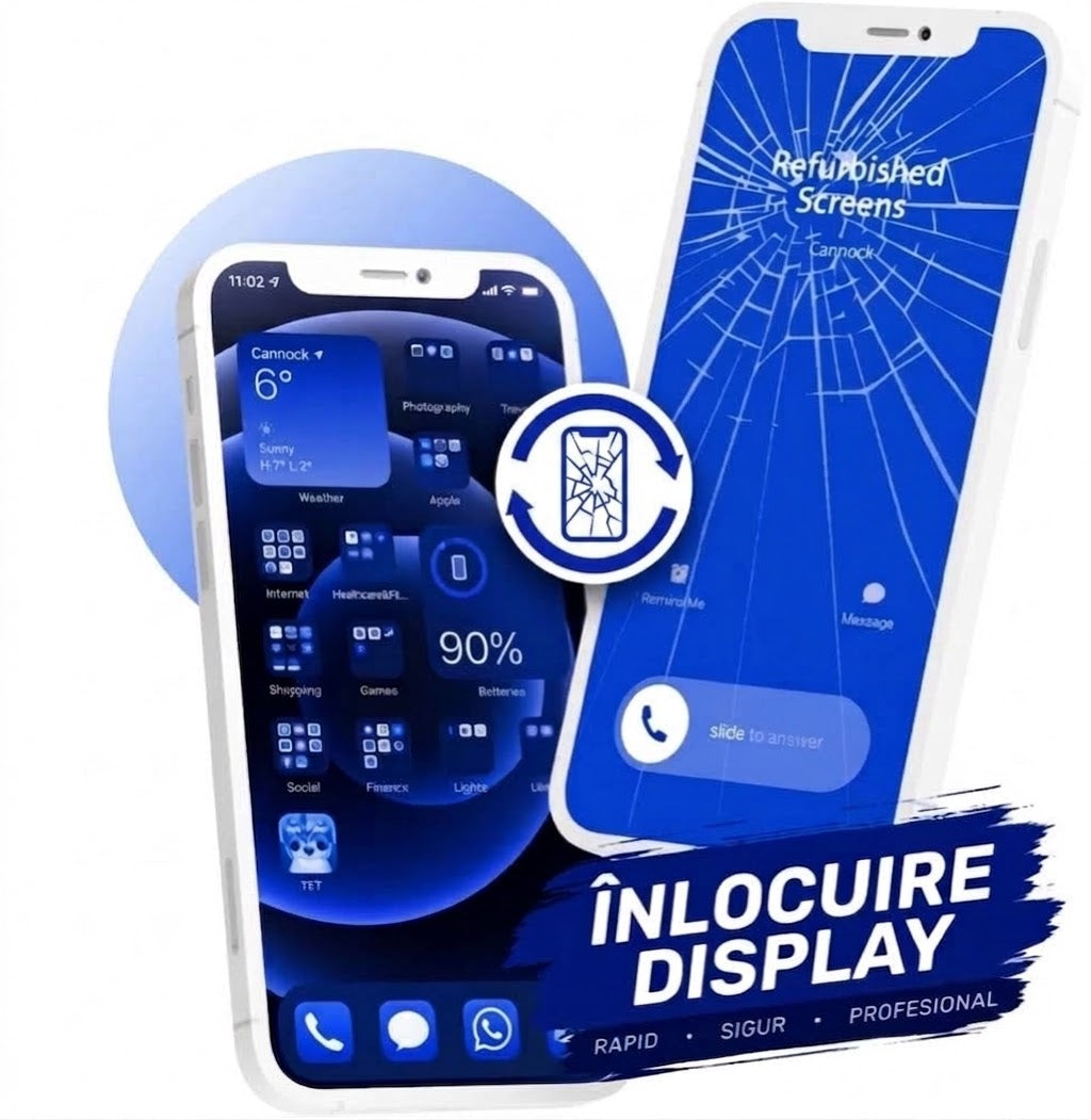 Display cu Touchscreen Apple iPhone 16 Plus - Negru / Montaj inclus la tine acasa / Garantie 12 luni !